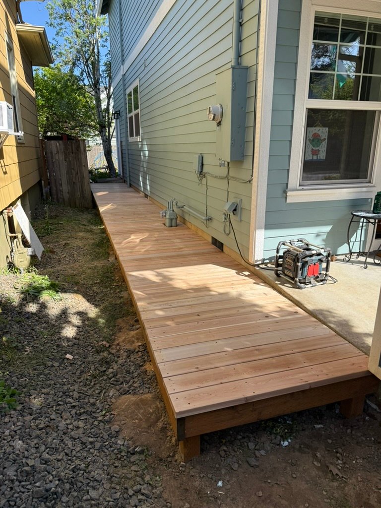 finished deck framing