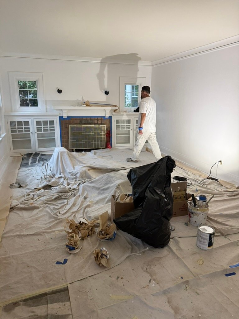 pre listing preparation painting living room